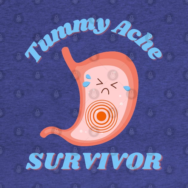 Cute Kawaii Tummy Ache Survivor by Enriched by Art